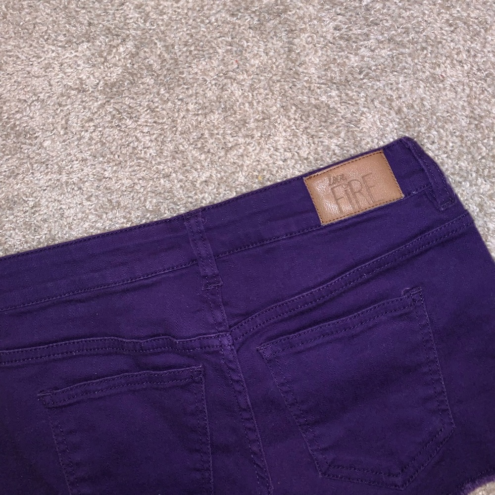 love Fire purple jean shorts size 1 - Picture 6 of 6
